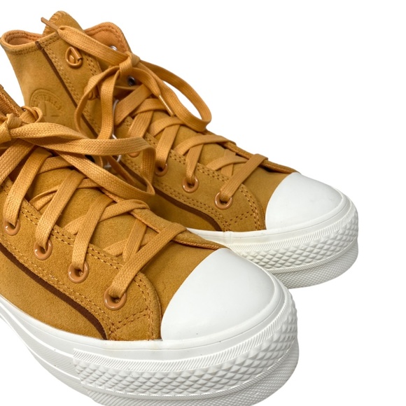 Converse Lift Platform Suede High Shoes Women Sneakers Tiger Moth Casual A05419C - Picture 8 of 10